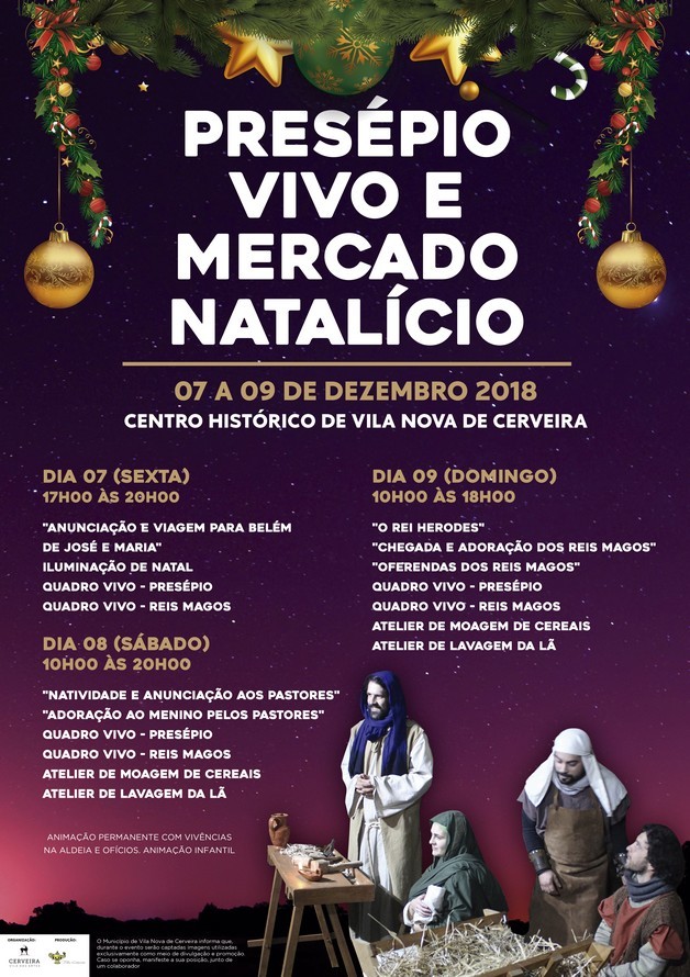 CARTAZ PRESEPIO VIVO E MERCADO NATALICIO 2018