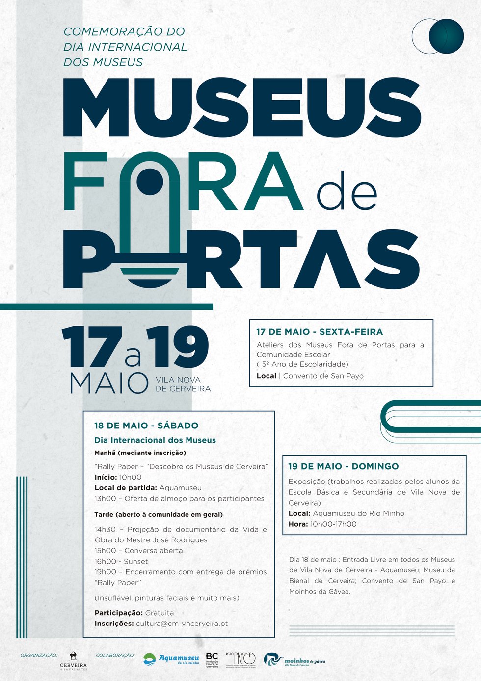 Cartaz Museus Fora de Portas 2019