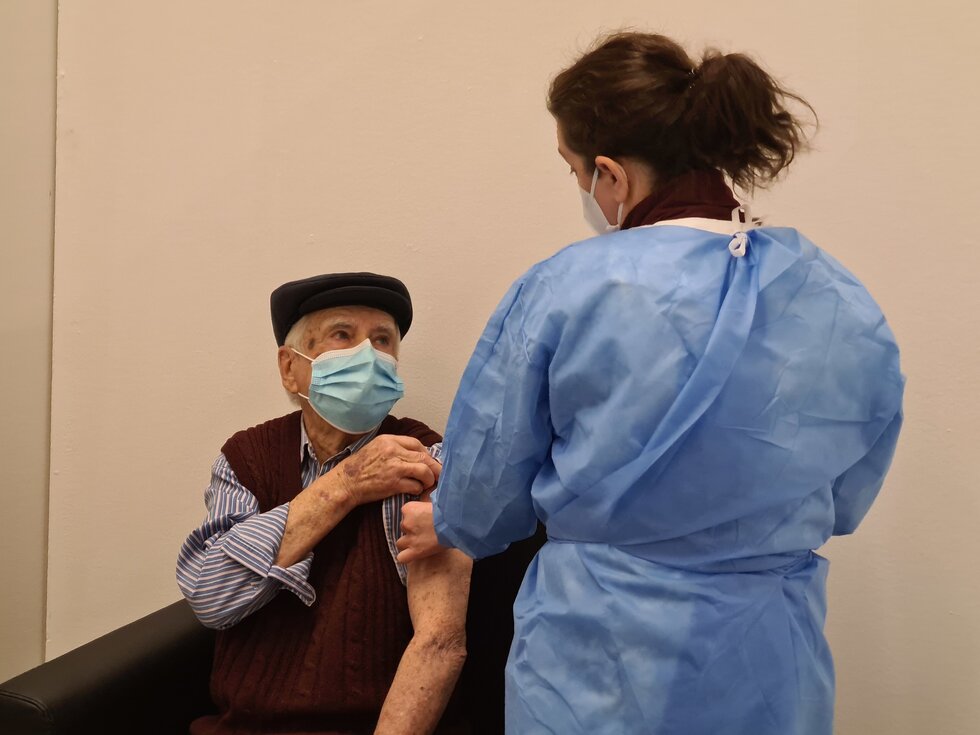 Primeiro dia de vacina