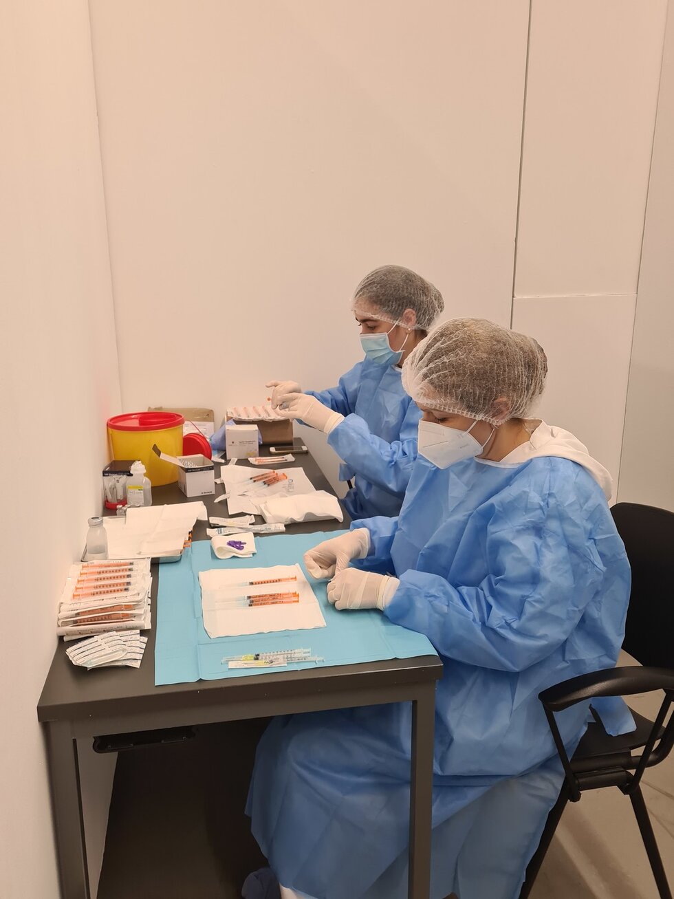 Primeiro dia de vacina