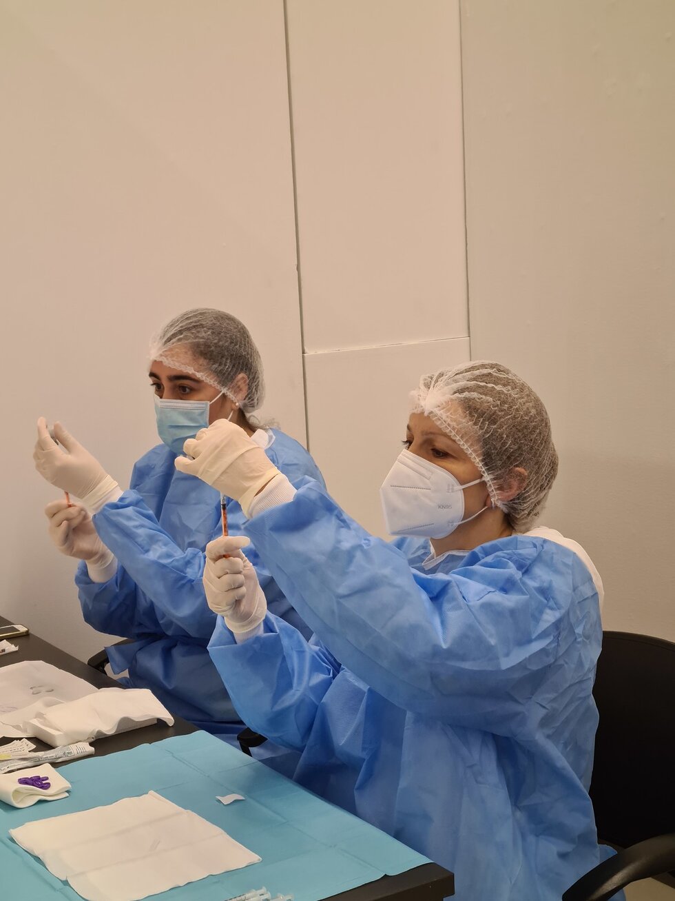 Primeiro dia de vacina