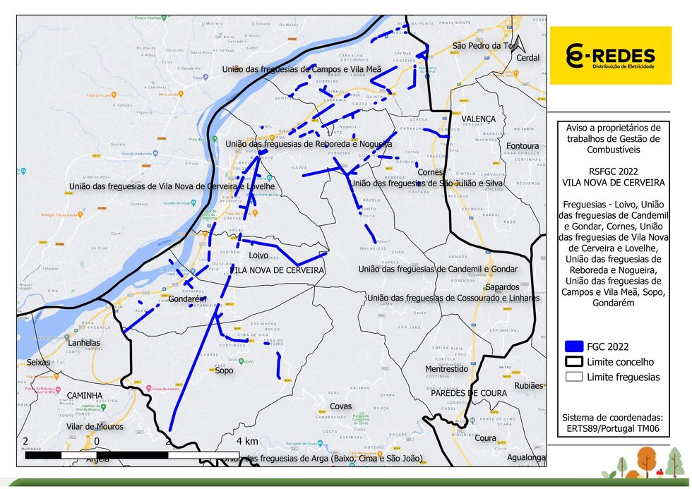 E Redes Mapa de intervenção